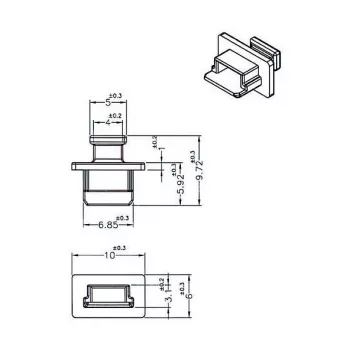Socket safety cover USB Mini-B DeLOCK 64011