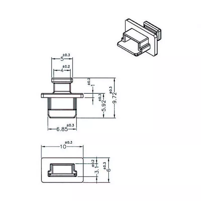Socket safety cover USB Mini-B DeLOCK 64011