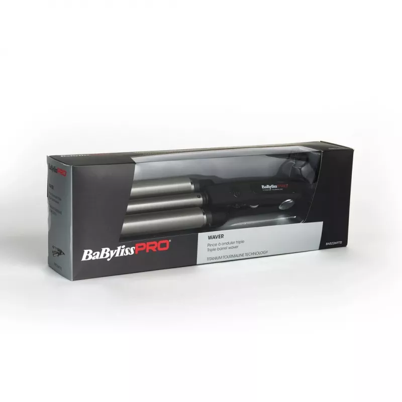 Curling iron BaByliss PRO TRIPPLE WAVER — 125 W, black, 2.7 m cord
