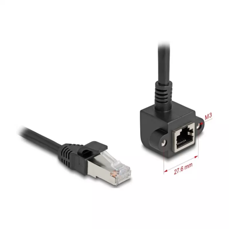 Networking cable DeLOCK 81097 RJ-45 Cat6 1 m Black