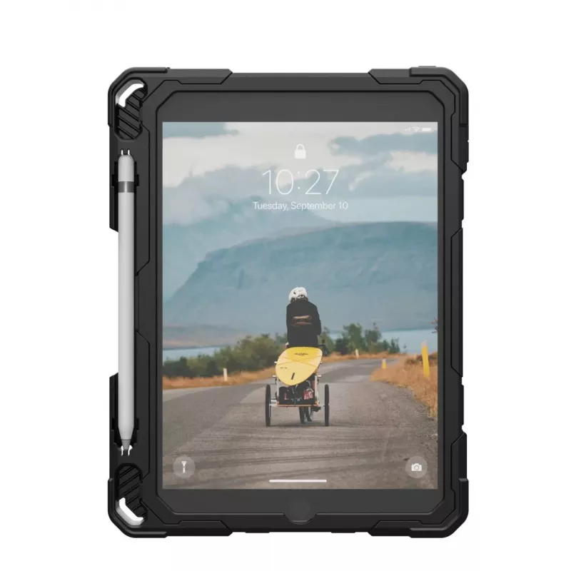 Tablet bumper case Urban Armor Gear Plasma Healthcare for Apple iPad 10.9 inch (10th Gen, 2022) — 27.7 cm, stand mode, 0.49 kg