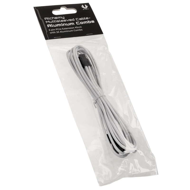 PCIe 6-pin extension cable BITFENIX Alchemy 45 cm sleeved white