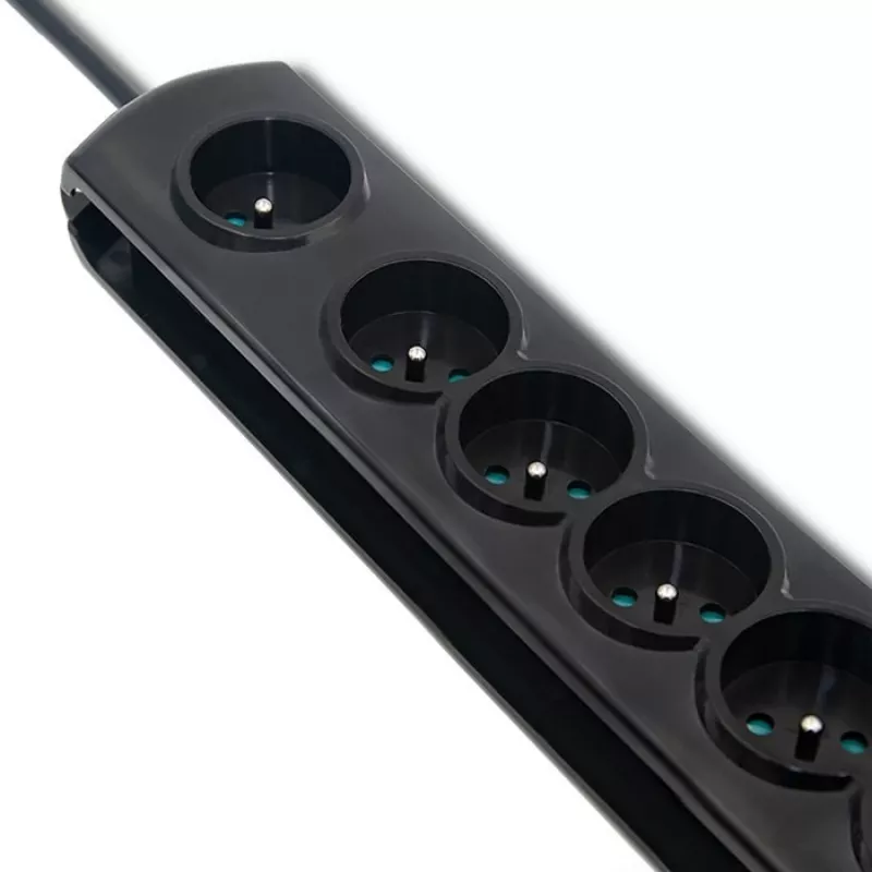 Surge Protector Qoltec 50171 Black 7 AC Outlets 230V 1.5m