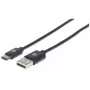 Manhattan USB-C to USB-A Cable, 50cm, Male to Male, Black, 480 Mbps (USB 2.0), Hi-Speed USB, Lifetime Warranty, Equivalent to USB2AC50CM