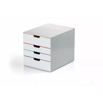 Durable VARICOLOR MIX 4 Plastic Drawer Unit Grey 4 Drawers