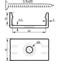 Mounting U-profile 20 mm EUROLITE 51210869 plastic