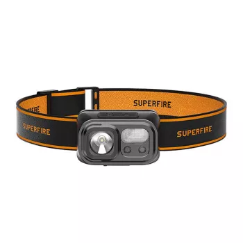 Headlamp Superfire HL23-S — 350 lm output, 2000 mAh rechargeable battery