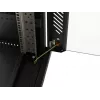 Network Rack Cabinet LANBERG 19 inch 24U 600x800 mm black with glass door and LCD cutout (Flat Pack) v2