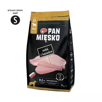 Dry dog food Pan Miesko Turkey with Pheasant S 9 kg — Adult Small Dogs, Single Animal Protein, Complete Feed