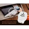 Wall travel adapter GEMBIRD TPA-1A2C20-02-W 20W — 1×USB-A + 2×USB-C, Type G plug, 100–250V, white