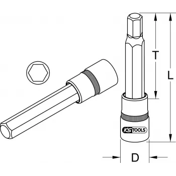 Socket Set KS Tools 911.1325 1/2 inch Drive Metric 2.2 cm Diameter
