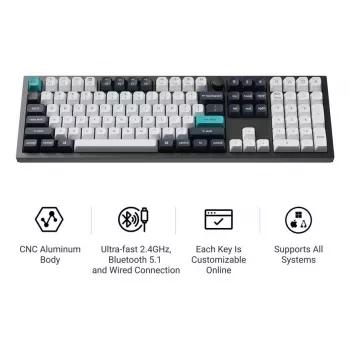 Mechanical keyboard Keychron Q6 Max QMK VIA with Gateron Jupiter switches, full-size layout