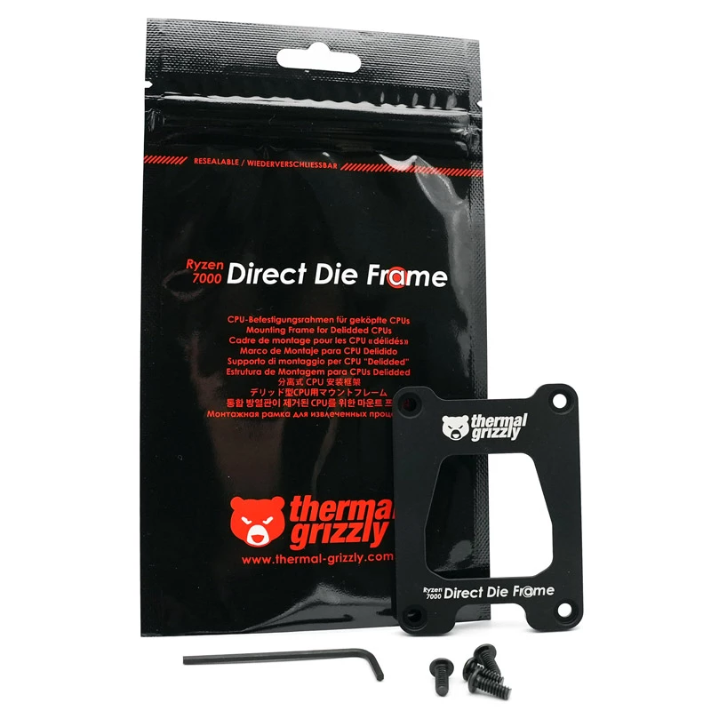 Thermal Grizzly Ryzen 7000 Direct Die Frame | Thermal Grizzly | Ryzen 7000 Direct Die Frame | Black | N/A