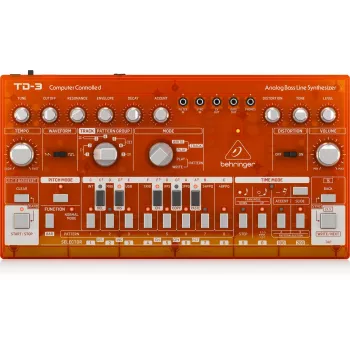 Analog synthesizer Behringer TD-3-SB Red 9V DC
