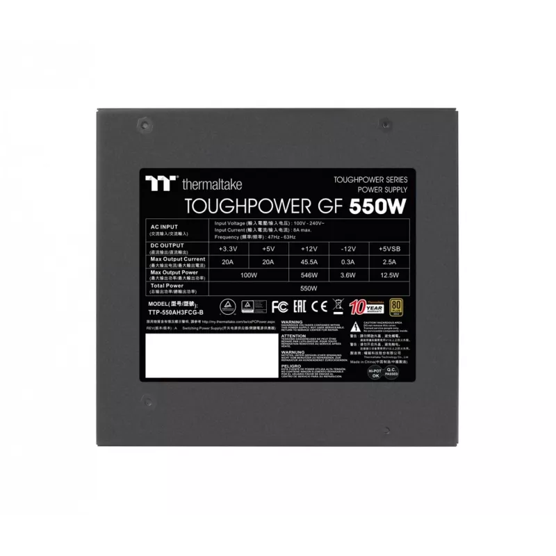 Power Supply Toughpower GF 550W Modular 80+Gold