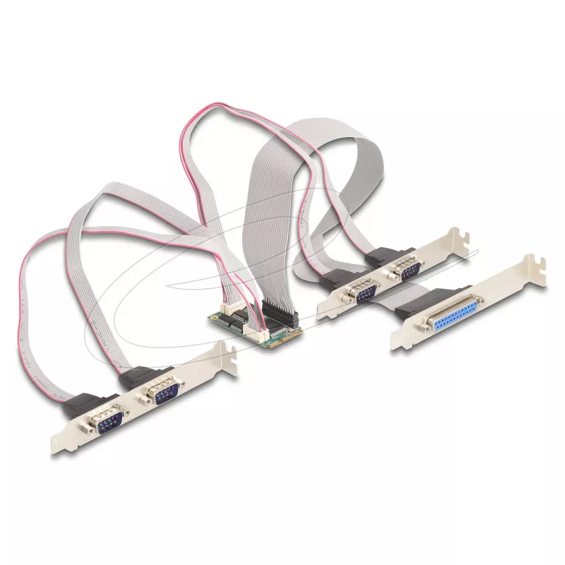 Internal Mini PCIe interface adapter DELOCK 95279 — Serial host, Mini PCIe output, RS-232 support, 460.8 Kbit/s, FIFO 256 B, 30×51×10 mm