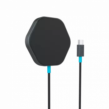 Wireless charger CANYON HEXAGON 110 Dark Grey Blue 10W fast charging, model CNS-WCS110