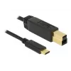 USB Cable DeLOCK 83675 USB 3.2 Gen 2 1m USB C USB B Black
