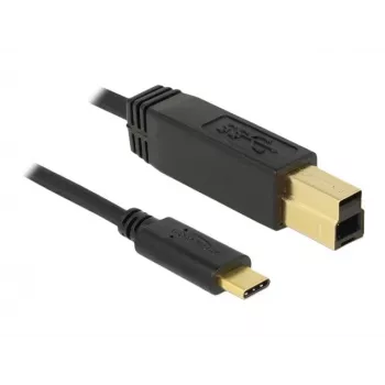 USB Cable DeLOCK 83675 USB 3.2 Gen 2 1m USB C USB B Black