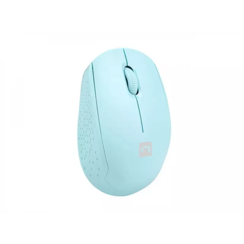 Wireless ambidextrous mouse NATEC STORK — Bluetooth + USB Type-A, 1600 DPI, 3 buttons, light blue