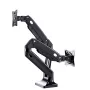 Monitor mount stand GEMBIRD MA-DA2-03 for up to 35 inch screens, clamp, VESA 75x75–100x100, 20 kg, black, dual-display