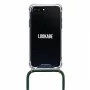 Phone necklace case Lookabe for iPhone 7/8 Plus — gold with green strap