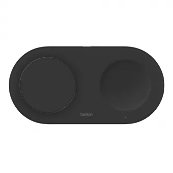 Belkin WIZ021VFBK - 2-in-1 wireless charging pad with Qi2 technology 15 W, black