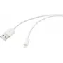 Renkforce USB Cable USB 2.0 USB-A Plug, Apple Lightning Plug 3.00 m White (frosted) RF-5724088 (RF-5724088)