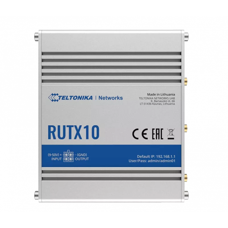 Teltonika RUTX10 wireless router Gigabit Ethernet Dual-band (2.4 GHz / 5 GHz) White