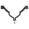 Desk dual-arm monitor mount TRACER TRAUCH47660 — adjustable metal arms, max 18 kg, VESA up to 100×100, for 13 inch–32 inch screens