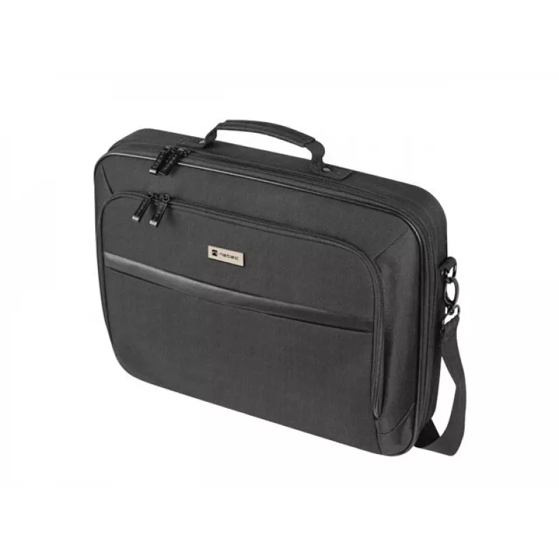 Briefcase NATEC Boxer Lite 39.6 cm (15.6 inch) – polyester, 2 compartments, shoulder strap, 410×305×65 mm, 750 g