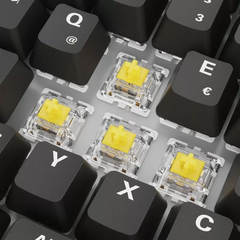 Mechanical Gaming Keyboard Sharkoon Skiller SGK50S3 PBT Black Yellow RGB