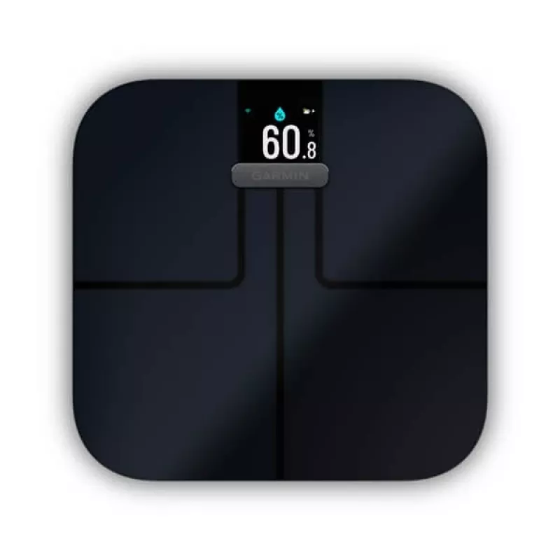 Electronic personal scale GARMIN Index S2 — black, max 181.4 kg, Wi‑Fi/Bluetooth, body composition