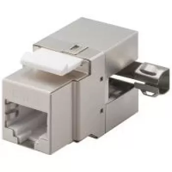 Wentronic Goobay CAT 6 KeyStone RJ45 Jack, STP Shielded, 250 MHz - Connection: LSA, 90° gewinkelter output (95901)