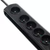Surge Protector Qoltec 50171 Black 7 AC Outlets 230V 1.5m