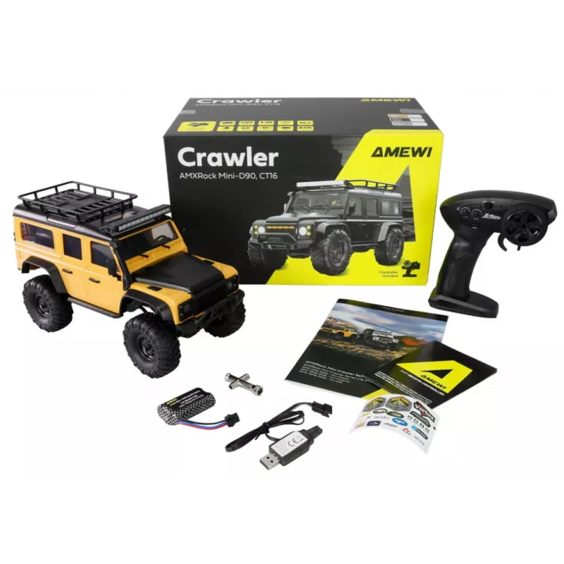 RC crawler Amewi Mini‑D90 4WD 1:16 RTR remote control off‑road model, 4-wheel drive, 1:16 scale