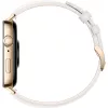Watch Fit 3 (Solo-B19V), Smartwatch gold/White, leather watch strap in White