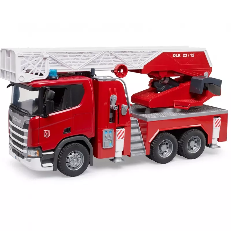 Fire truck BRUDER Scania Super 560R Red White Plastic 3+