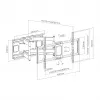 Sbox PLB-7486 Tilt/Swivel TV Wall Mount, 43-100 in, up to 120 kg, VESA 800x400