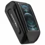 Bike frame bag Rockbros model with 1.7 L capacity, phone pocket, black