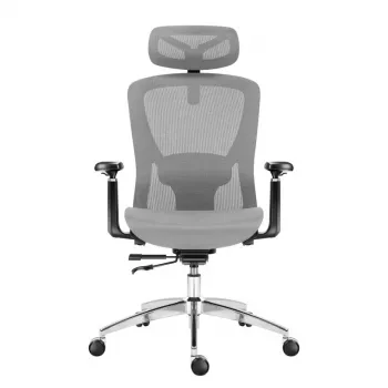 Swivel office chair mark adler Expert 5.3 Grey Mesh — ergonomic, adjustable height, lumbar support, headrest, armrests