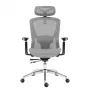 Swivel office chair mark adler Expert 5.3 Grey Mesh — ergonomic, adjustable height, lumbar support, headrest, armrests