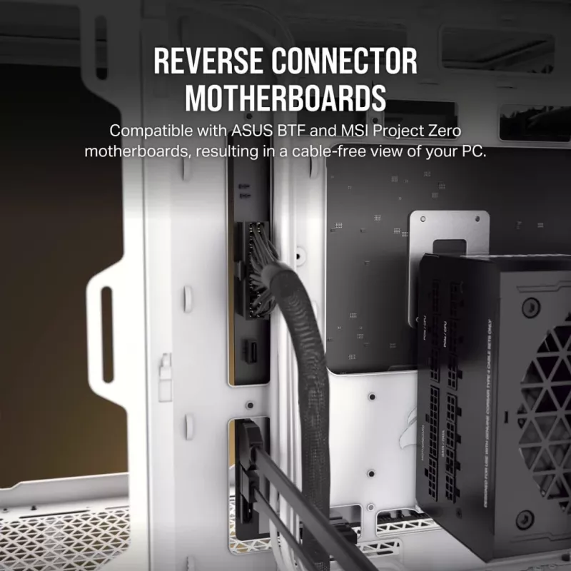Corsair 2500D AIRFLOW Micro ATX Dual Chamber PC Case – White CC-9011264-WW