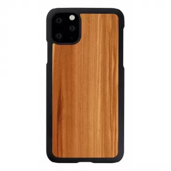 Smartphone case man and wood for iPhone 11 Pro Max — cappuccino black finish