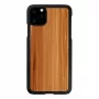 Smartphone case man and wood for iPhone 11 Pro Max — cappuccino black finish