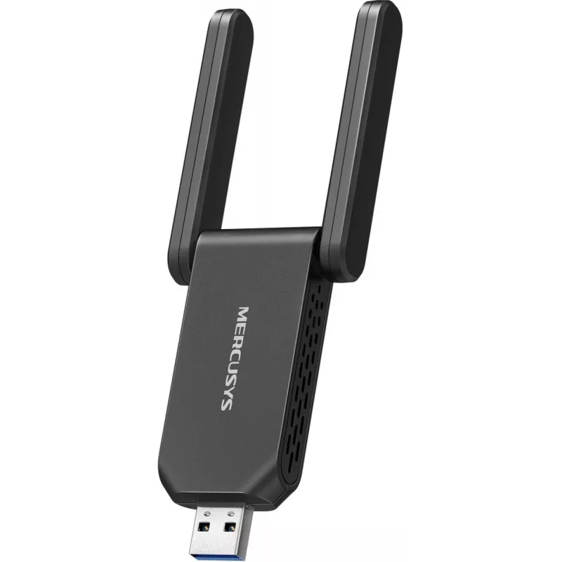 Wi‑Fi USB Adapter MERCUSYS MA72XH AX1800 with High‑Gain Antennas, USB-A Plug‑and‑Play
