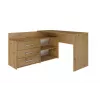 Corner computer desk Top e Shop DANY ARTISAN KPL, L-shaped particle board, oak colour