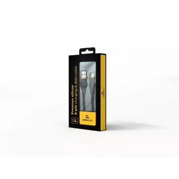USB-A to Lightning cable Gembird CC-USB2S-AM8PM-1.5M-BK — USB 2.0, 1.5 m