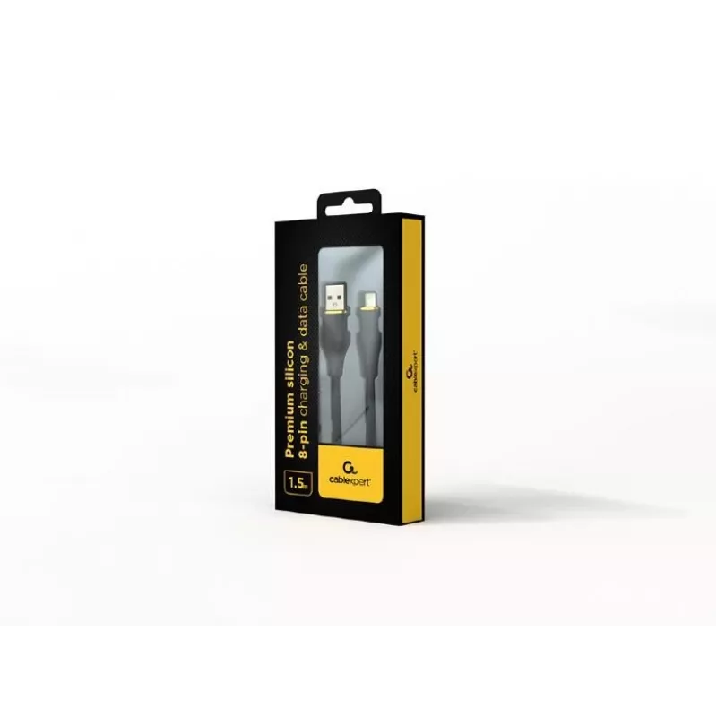 USB-A to Lightning cable Gembird CC-USB2S-AM8PM-1.5M-BK — USB 2.0, 1.5 m