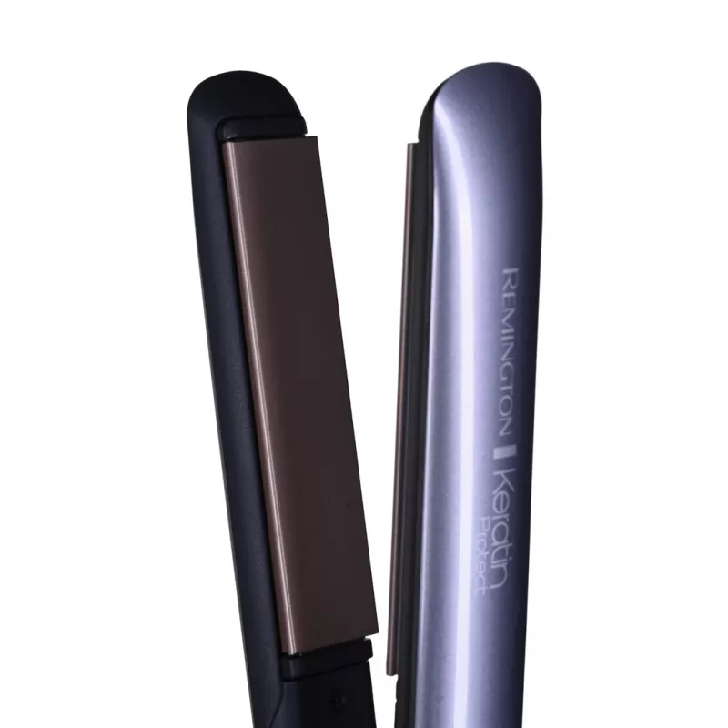 Straightening iron Remington S8598 Warm Black Grey — ceramic plates 11 cm, 5 heat levels, 160–230°C, 3 m cord, carry case